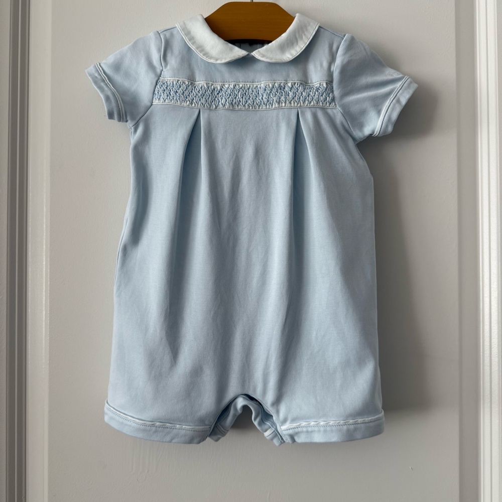 Ralph Lauren Baby Hand Smocked Interlock Shortall